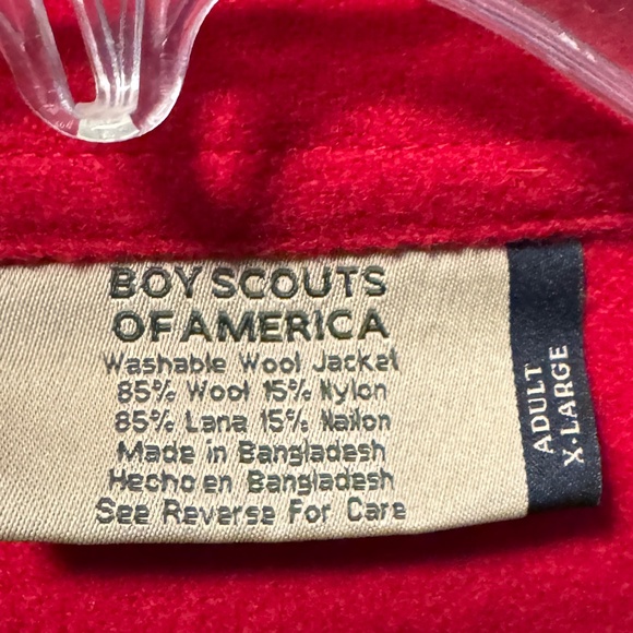 Official Boy Scouts Red Wool Shirt Jac XL - Picture 4 of 4